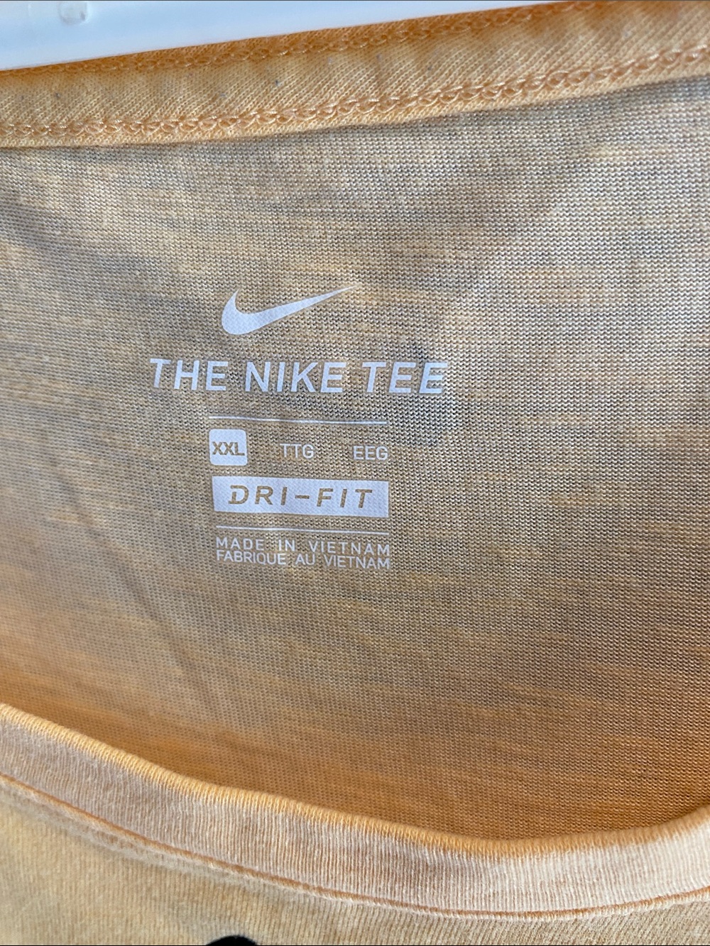 Nike Yellow Short Sleeve Logo Tee Orange Creamsickle color - Picture 3 of 3